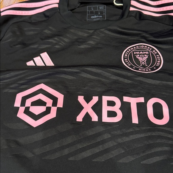Adidas Inter Miami CF Lionel Messi Black XBTO 2023 Authentic Jersey L Sponsors - Picture 2 of 5